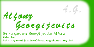 alfonz georgijevits business card